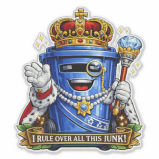Der König des Mülls - Wheelie Bin Wasserfester Auf Aufkleber