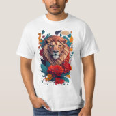Der König des Paradieses: mit einem Löwen und Blum T-Shirt (Vorderseite)