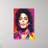 Der König des Pops in elektrischen Farben Leinwanddruck (Vorderseite)