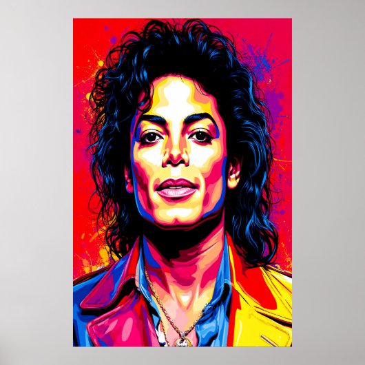 Der König des Pops in elektrischen Farben Poster (Vorne)