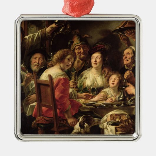 Der König Drinks Silbernes Ornament (Vorne)