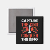 Der König erobern das Ringschachboxen Magnet (Vorderseite/Rückseite)