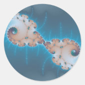 Der König - Fraktal Runder Aufkleber (Vorderseite)