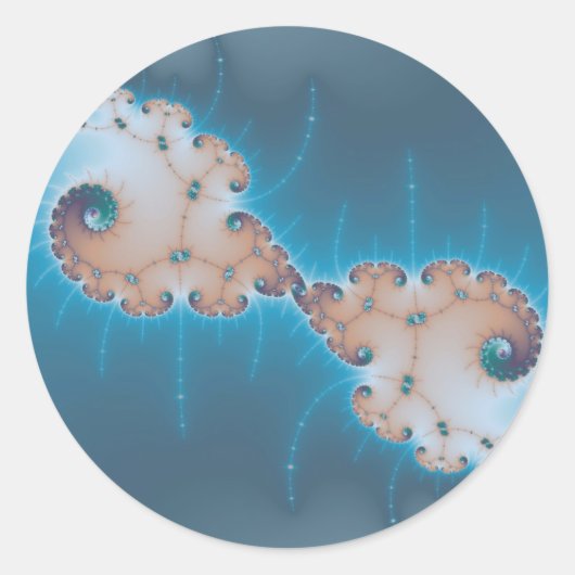 Der König - Fraktal Runder Aufkleber (Vorderseite)