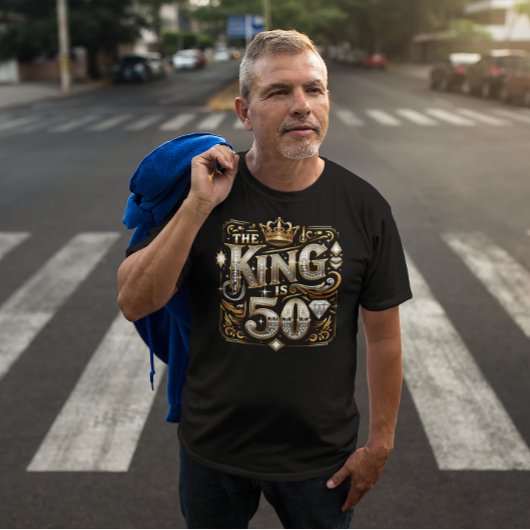 Der König ist 50 Glam Retro Typografie Design Tri-Blend Shirt