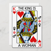 Der König ist eine Frau Dankeskarte (Vorne/Hinten)