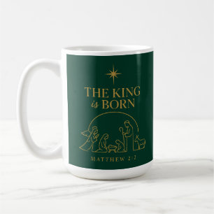 Der König ist geboren Weihnachtsdesign Kaffeetasse