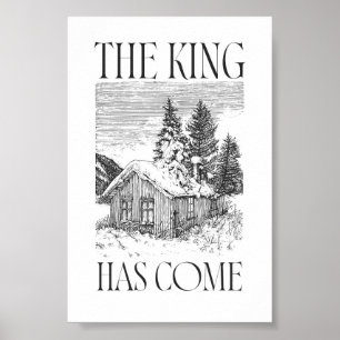 Der König ist gekommen Weihnachtsmauer Art Poster