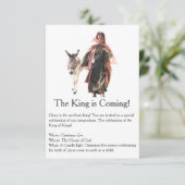 Der König kommt zur Weihnachtseinladung Einladung (Stehend Vorderseite)