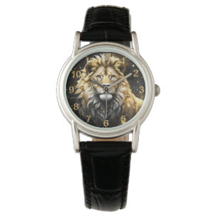 Der König: Majestätischer goldener und grauer männ Armbanduhr