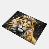 Der König: Majestic Gold und Graue Löwe, Fußmatte (Schrägansicht)