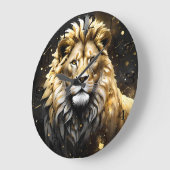 Der König: Majestic Gold und Graue Löwe, Große Wanduhr (Winkel)