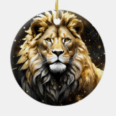Der König: Majestic Gold und Graue Löwe, Keramik Ornament (Hinten)