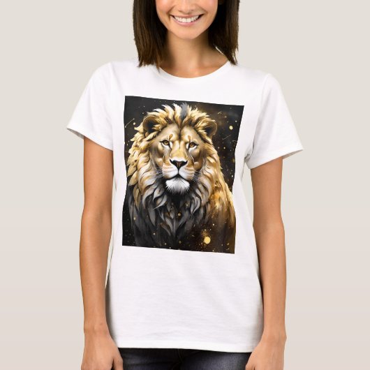 Der König: Majestic Gold und Graue Löwe, T-Shirt (Vorderseite)