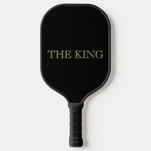 Der König Schwarze Luxus-Minimal-Design Pickleball Schläger (Vorderseite)