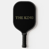 Der König Schwarze Luxus-Minimal-Design Pickleball Schläger (Rückseite)