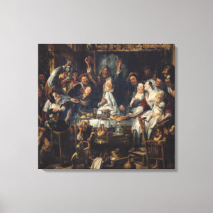 Der König trinkt Leinwanddruck