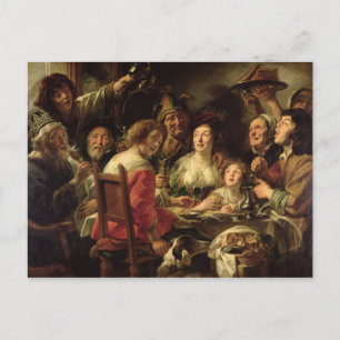 Der König trinkt Postkarte