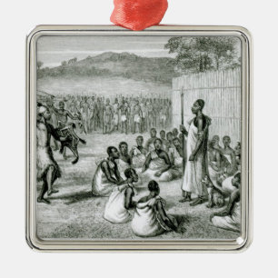 Der König Uganda-wiederholenoberst Silbernes Ornament