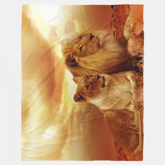 Der KÖNIG und die KÖNIGIN des DSCHUNGELS Fleecedecke (Vorderseite)