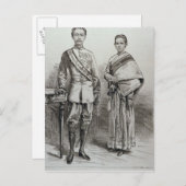 Der König und die Königin von Siam Postkarte (Vorne/Hinten)