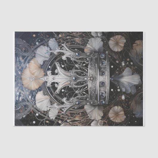 Der König von Bling, die silberne Krone Seidenpapier (Vorderseite)