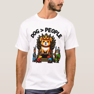 Der König von Corgi sitzt auf dem Thron T-Shirt