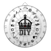 Der König von DIY gotischen Schriften + clipart Dartscheibe (vorne)