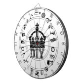 Der König von DIY gotischen Schriften + clipart Dartscheibe (Vorderseite rechts)