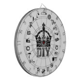 Der König von DIY gotischen Schriften + clipart Dartscheibe (Vorderseite Links)