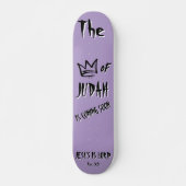 Der König von Juda Jesus Lila Doodle Christlich Skateboard (Vorne)