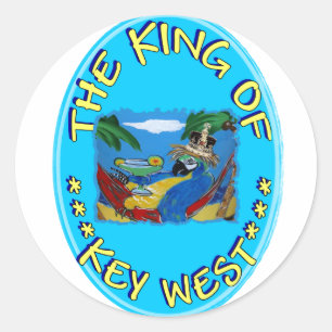 Der König von Key West Runder Aufkleber