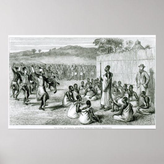 Der König von Uganda, der Oberst überprüft Poster (Vorne)