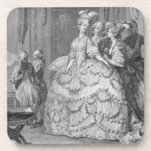 Der Königin Dame-in-Wartete, graviert durch P.A. Untersetzer