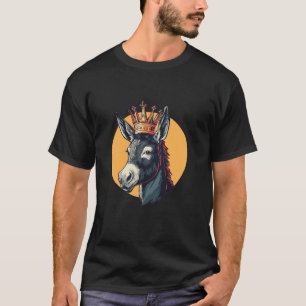Der königliche Charme eines lustigen Esels mit Kro T-Shirt