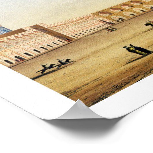 Der Königliche Palast und das Mesdjid-i-Shah, Isfa Poster (Ecke)