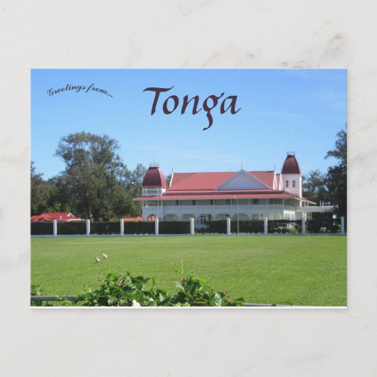 Der Königspalast im Königreich Tonga Postkarte (Vorderseite)