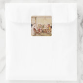 Der Konjuror Quadratischer Aufkleber (Tasche)