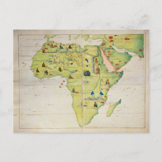 Der Kontinent Afrika Postkarte (Vorderseite)
