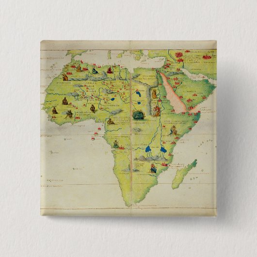 Der Kontinent von Afrika Button (Vorderseite)