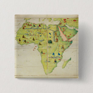 Der Kontinent von Afrika Button