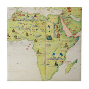 Der Kontinent von Afrika Fliese