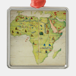 Der Kontinent von Afrika Ornament Aus Metall