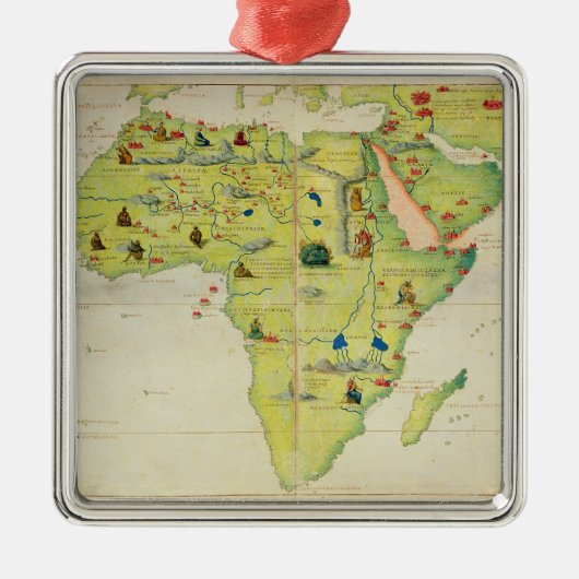 Der Kontinent von Afrika Ornament Aus Metall (Vorne)