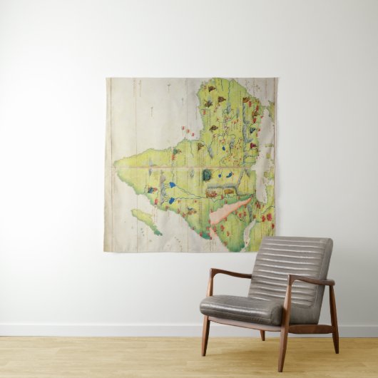 Der Kontinent von Afrika Wandteppich (Beispiel (Horizontal))