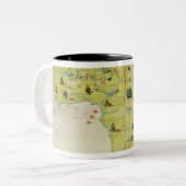 Der Kontinent von Afrika Zweifarbige Tasse (Vorderseite Links)