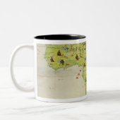 Der Kontinent von Afrika Zweifarbige Tasse (Links)