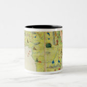 Der Kontinent von Afrika Zweifarbige Tasse (Mittel)