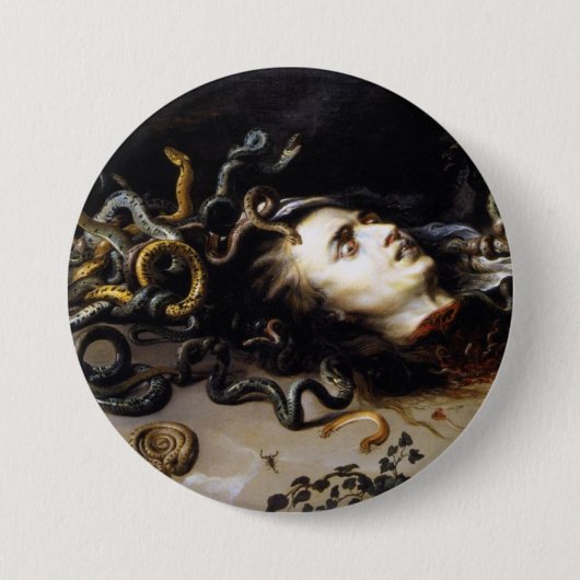 Der Kopf der Medusa Button (Vorderseite)