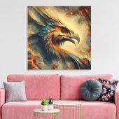 Der Kopf des ausgestorbenen Vogels - Abstraktes Ar Leinwanddruck (Insitu (Wohnzimmer))